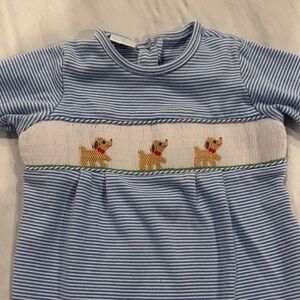 Edgehill Collection Light Blue and White Striped Shirt